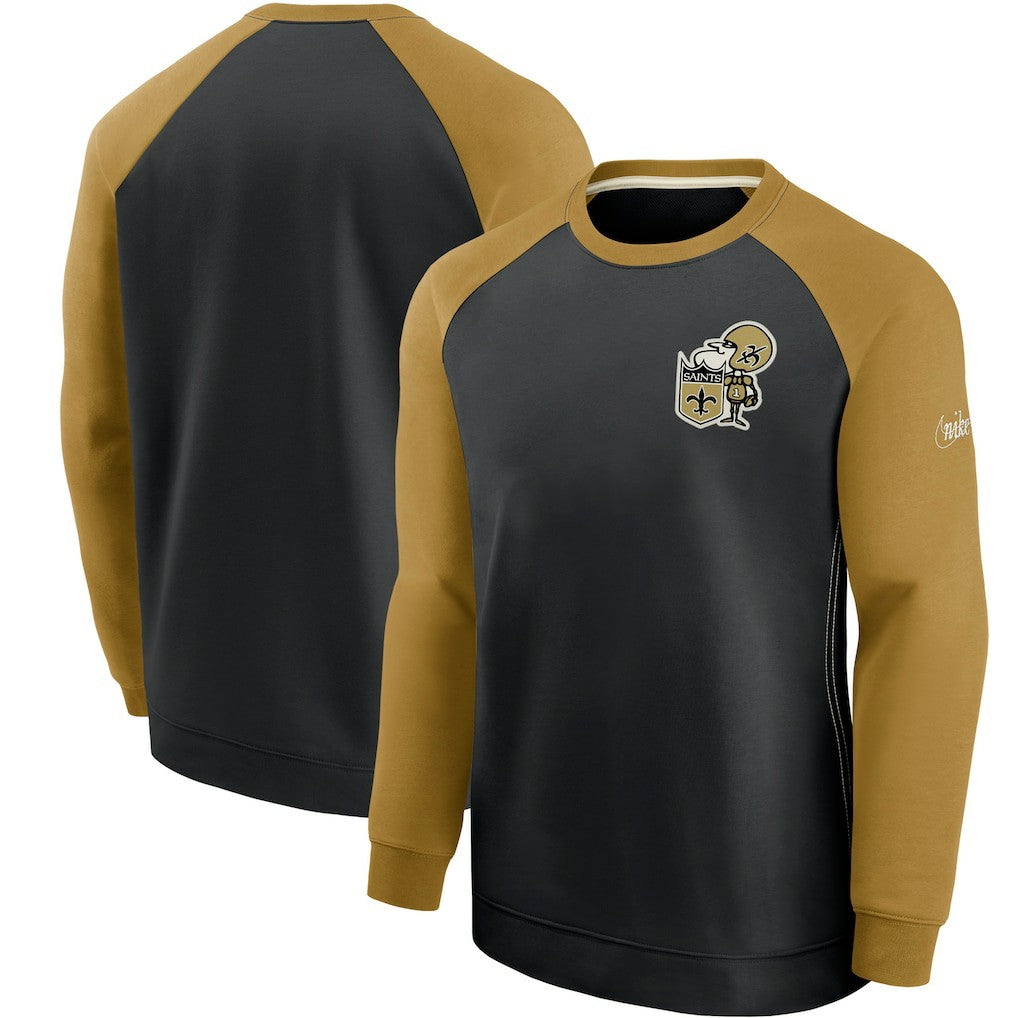 Historic Raglan Performance Pullover Sweater - New Orleans Saints