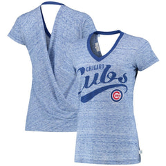 MLB Chicago Cubs Touch Women's Hail Mary V-Neck Back Wrap T-Shirt