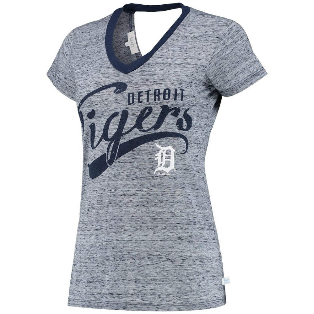 MLB Detroit Tigers Touch Women's Hail Mary V-Neck Back Wrap T-Shirt