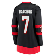 NHL Black Brady Tkachuk Ottawa Senators Fanatics Women's Home Breakaway Jersey