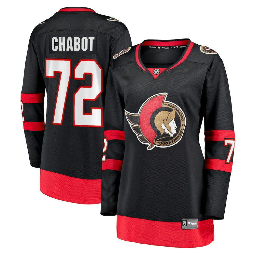 NHL Black Thomas Chabot Ottawa Senators Fanatics Women's Home Breakaway Jersey