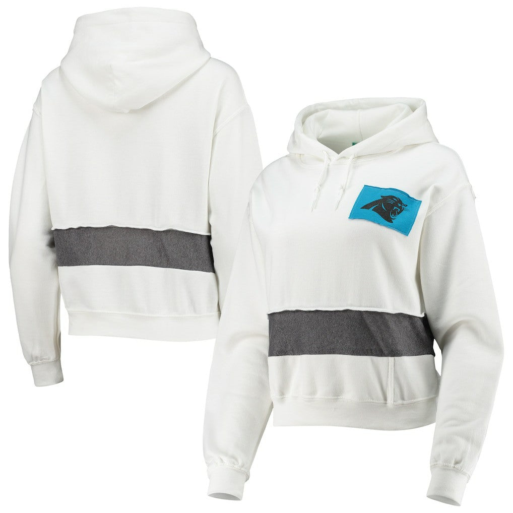 Refried Apparel Women's Sustainable Crop Dolman Pullover Hoodie - Carolina Panthers