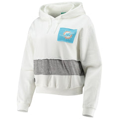 Refried Apparel Women's Sustainable Crop Dolman Pullover Hoodie - Miami Dolphins