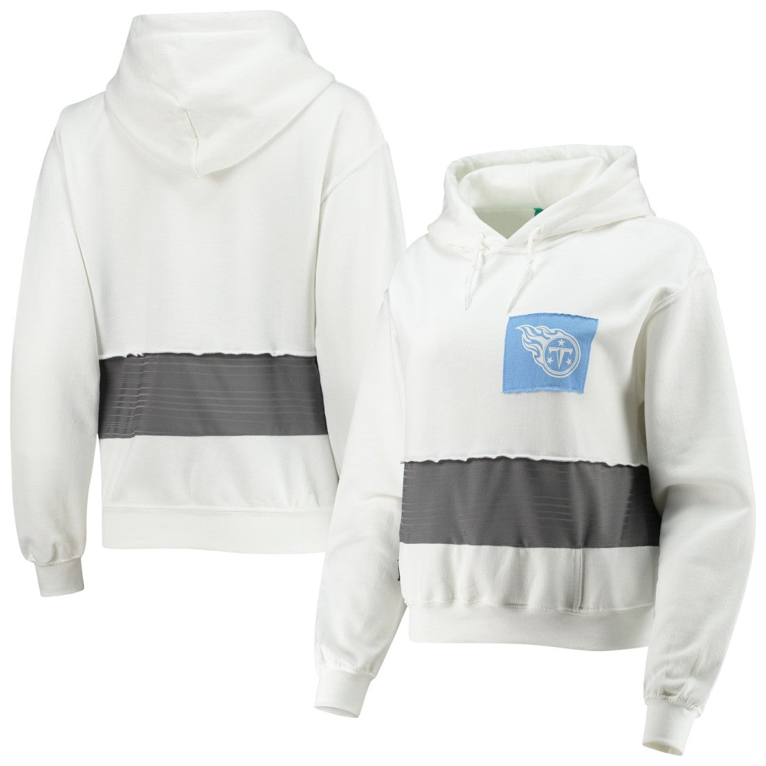 Refried Apparel Women's Sustainable Crop Dolman Pullover Hoodie - Tennessee Titans