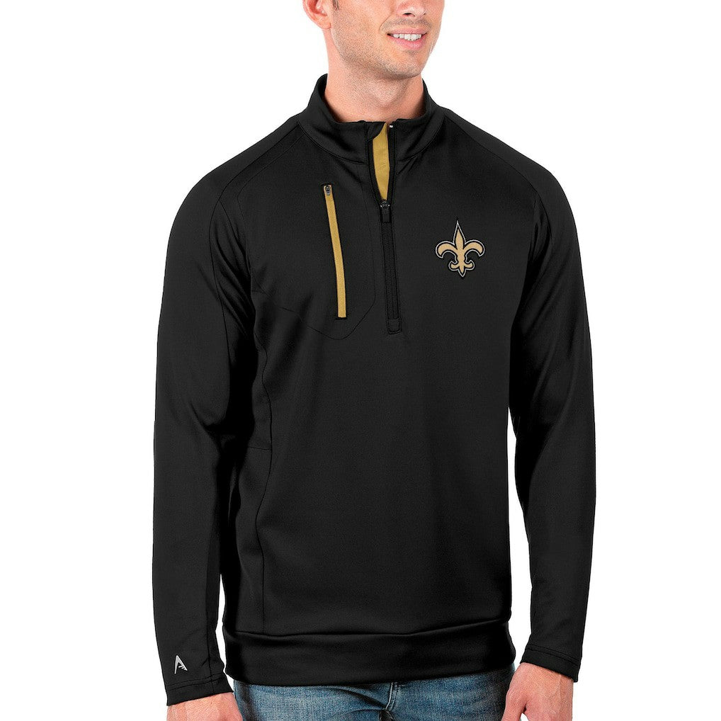 Antigua Generation Quarter-Zip Pullover Jacket - New Orleans Saints