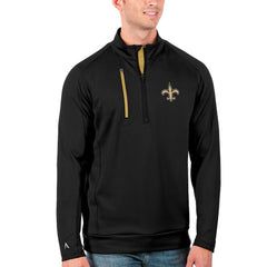 Antigua Generation Quarter-Zip Pullover Jacket - New Orleans Saints