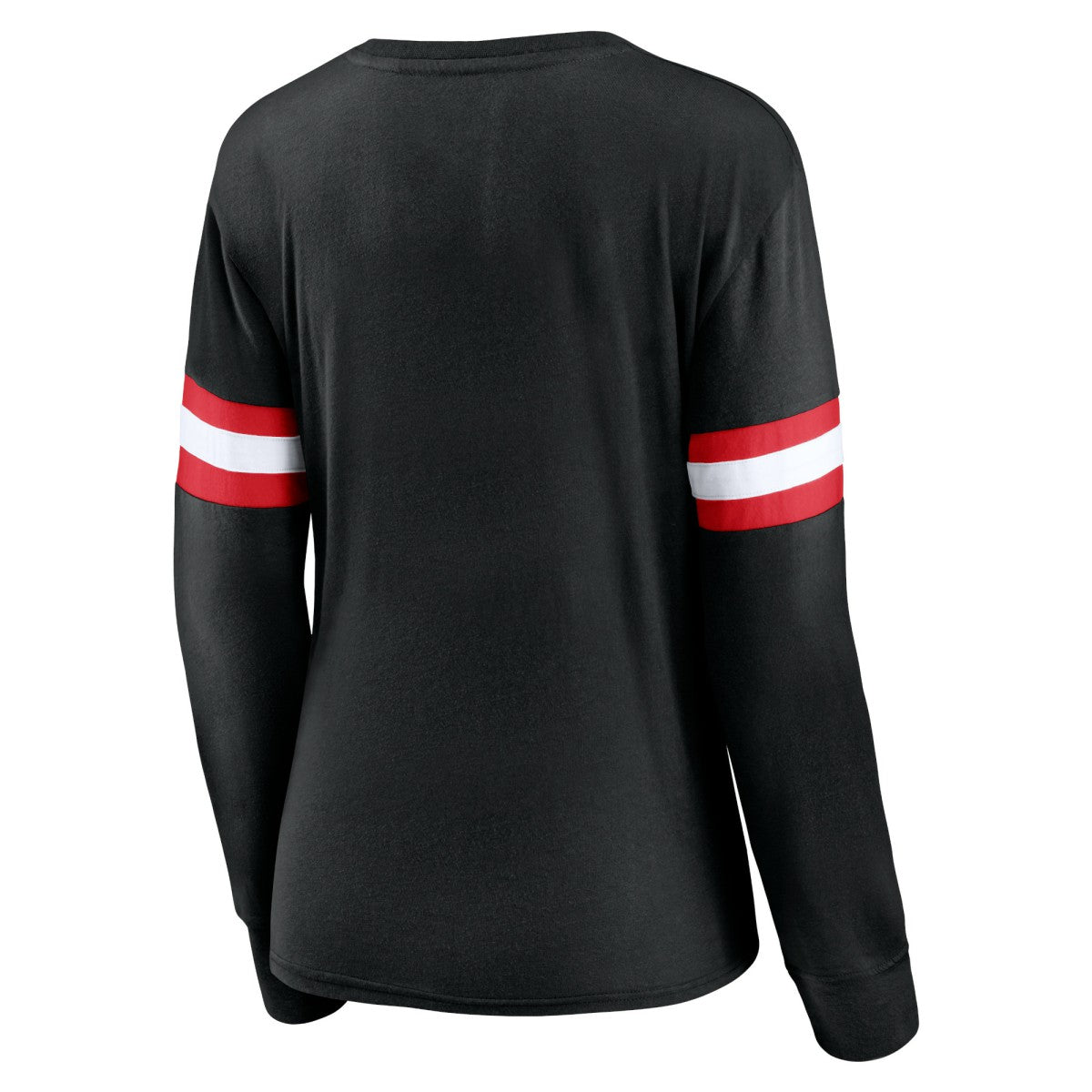 NBA Toronto Raptors Women's Block Party Chest Logo Striped Long Sleeve T-Shirt