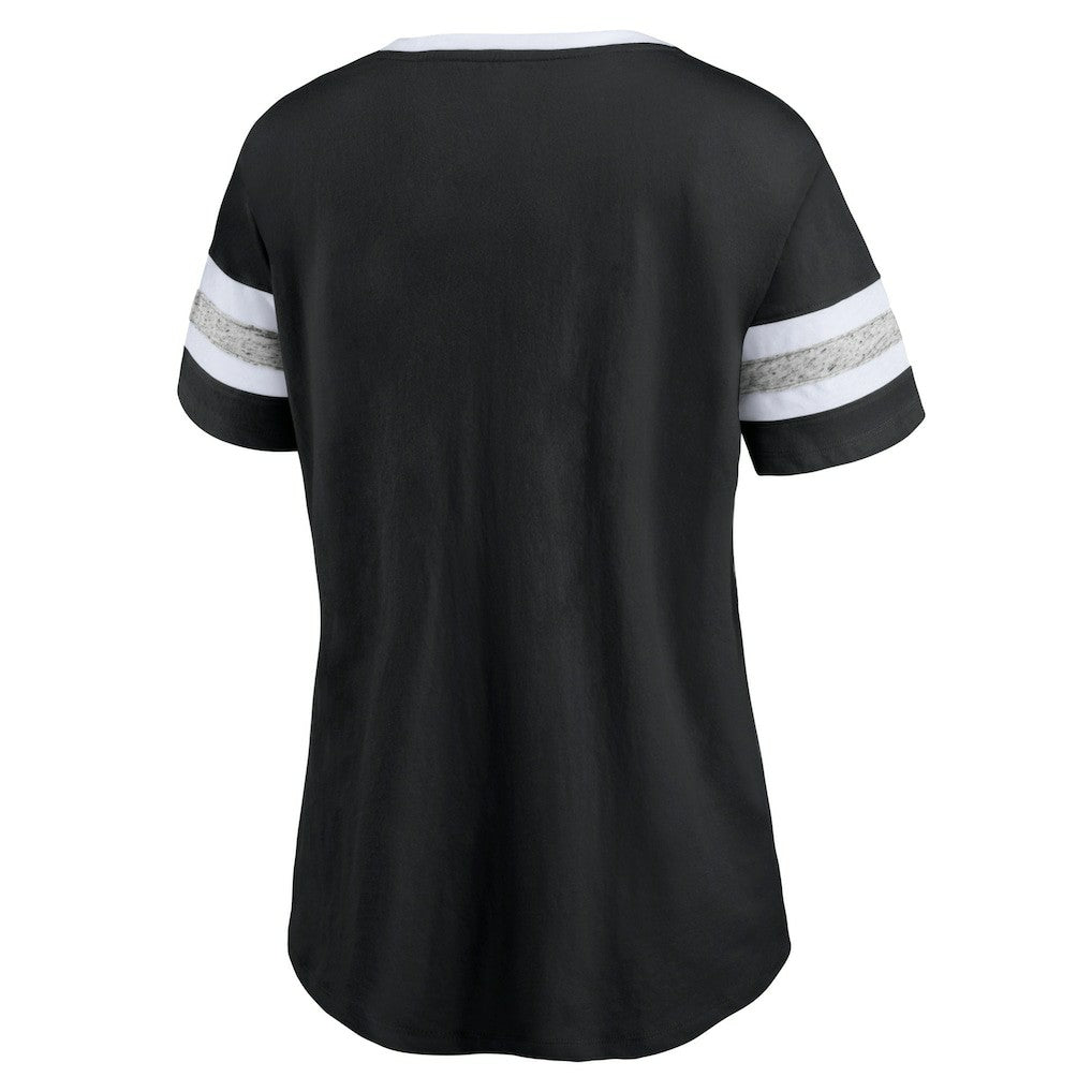 NBA Brooklyn Nets Women's Block Party Striped Sleeve T-Shirt