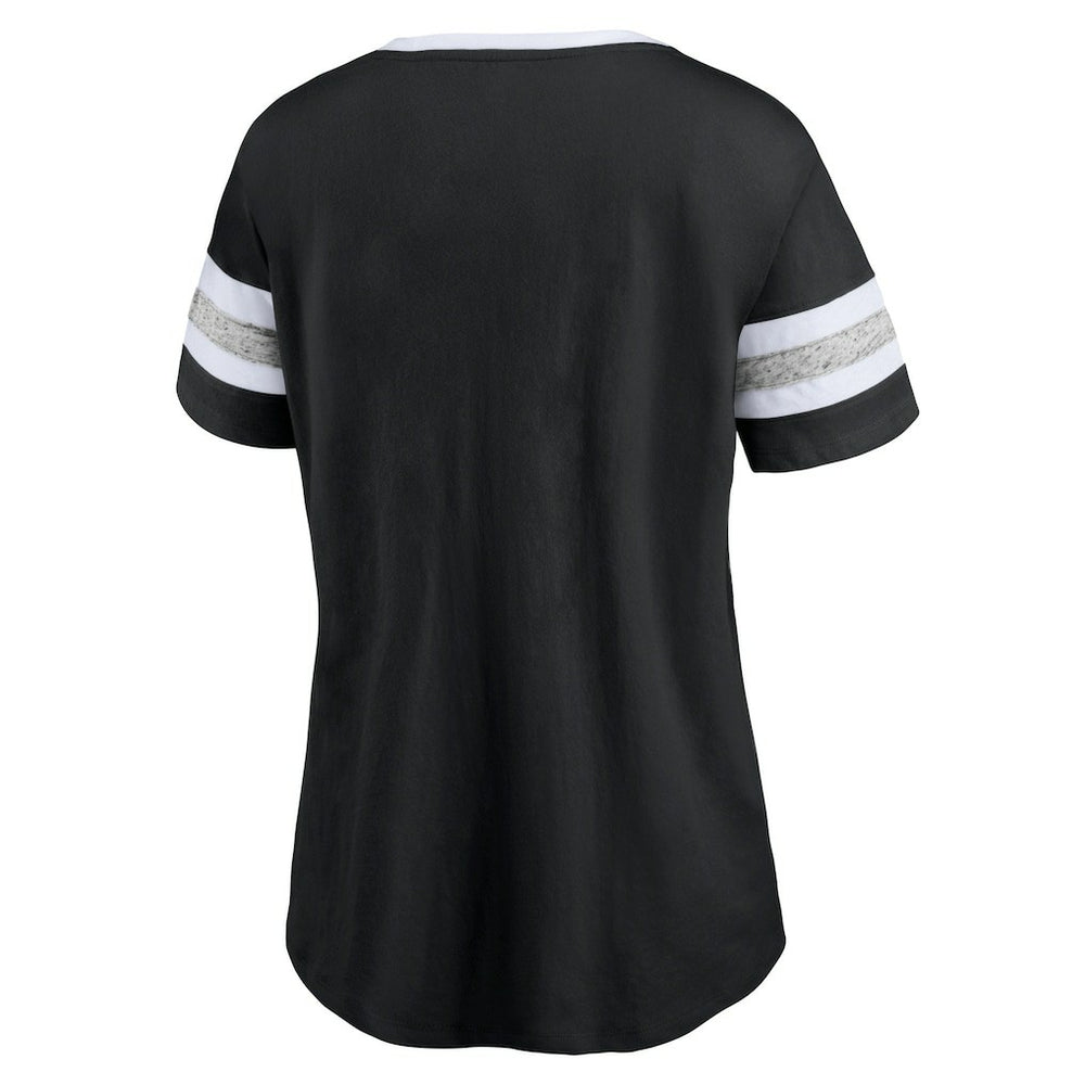 NBA Brooklyn Nets Women's Block Party Striped Sleeve T-Shirt