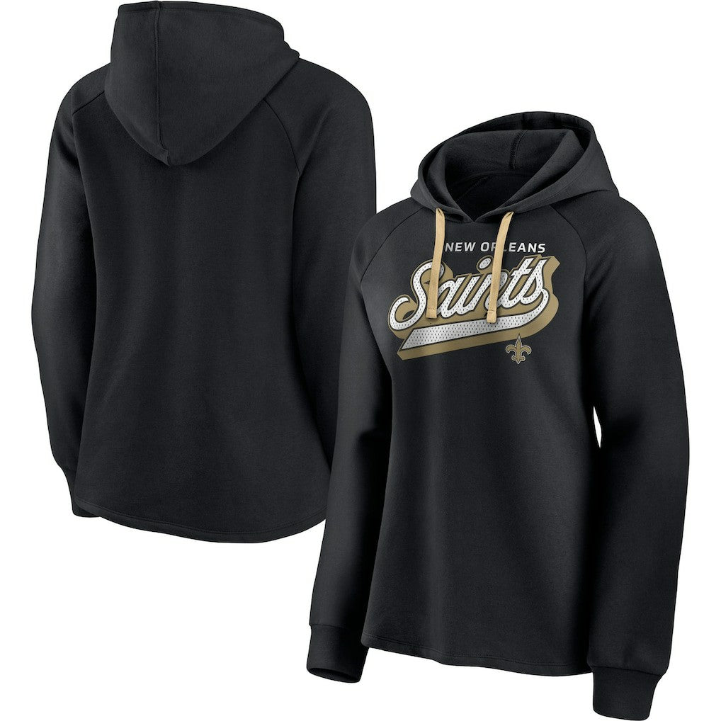 Women's First Contact Raglan Pullover Hoodie - New Orleans Saints