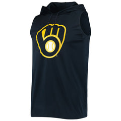 MLB Milwaukee Brewers Stitches Sleeveless Pullover Hoodie