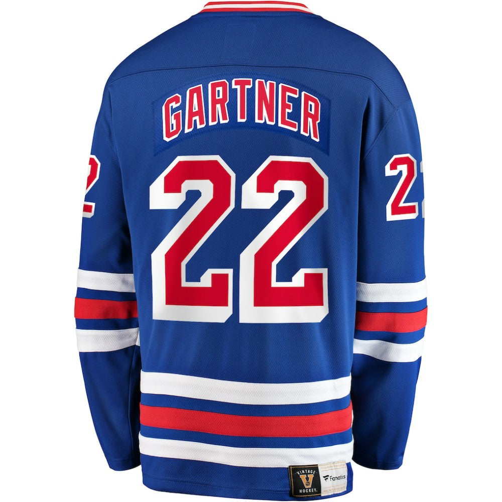 NHL Blue Mike Gartner New York Rangers Fanatics Premier Breakaway Retired Player Jersey