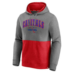 NHL Heathered Gray/Red Washington Capitals Fanatics Block Party Classic Arch Signature Pullover Hoodie