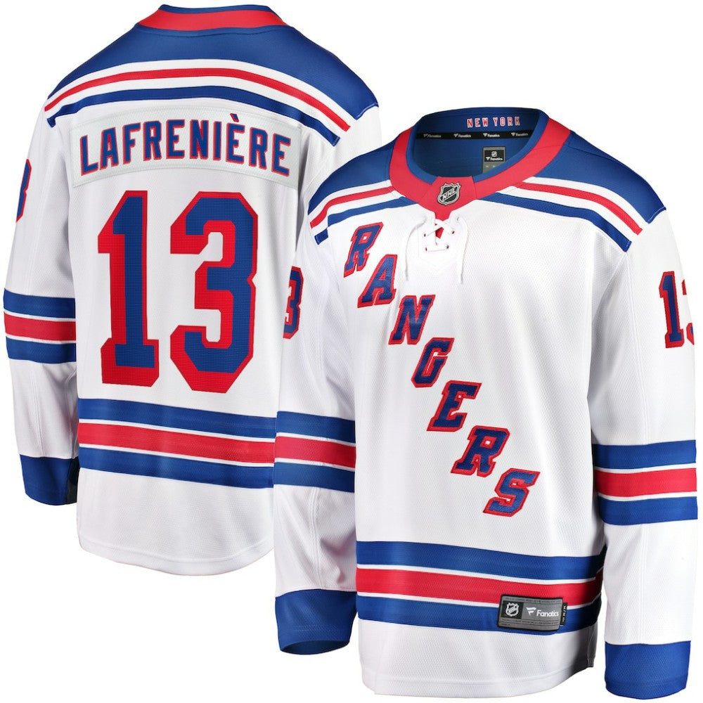 NHL White Alexis Lafreniere New York Rangers Fanatics Breakaway Jersey