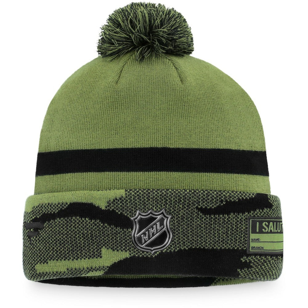 NHL Camo Washington Capitals Fanatics Military Appreciation Cuffed Knit Hat with Pom