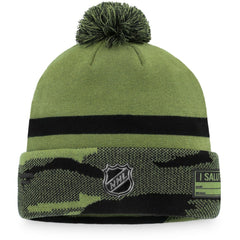 NHL Camo Washington Capitals Fanatics Military Appreciation Cuffed Knit Hat with Pom