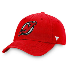 NHL Red New Jersey Devils Fanatics Core Primary Logo Adjustable Hat