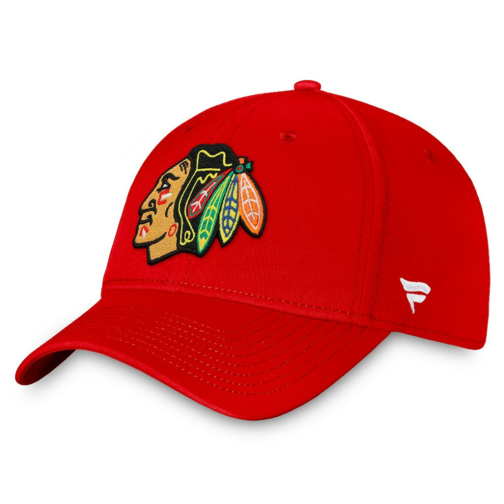 NHL Red Chicago Blackhawks Fanatics Core Primary Logo Flex Hat