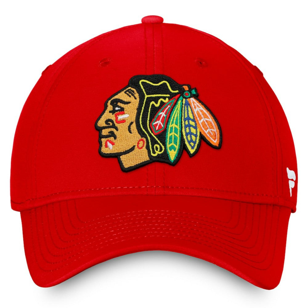 NHL Red Chicago Blackhawks Fanatics Core Primary Logo Flex Hat