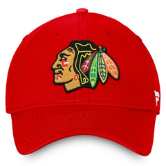 NHL Red Chicago Blackhawks Fanatics Core Primary Logo Flex Hat