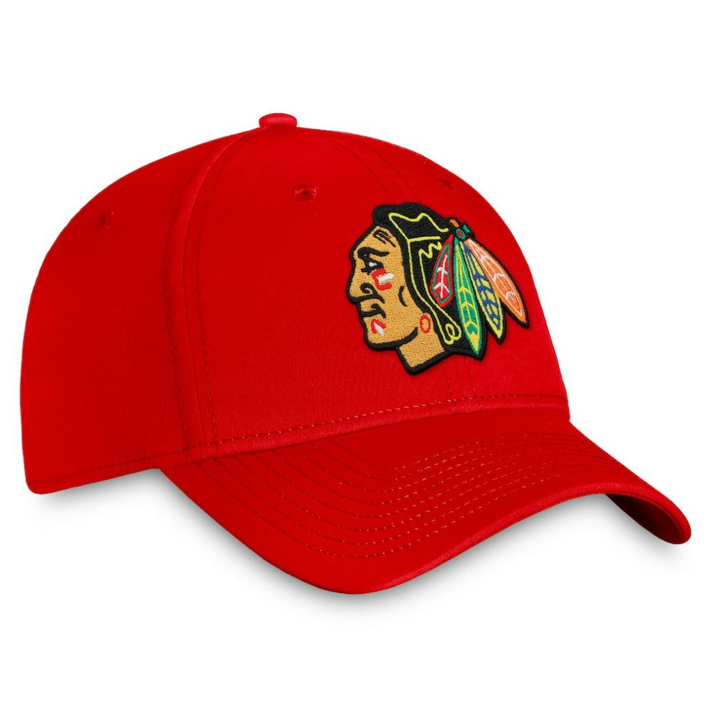 NHL Red Chicago Blackhawks Fanatics Core Primary Logo Flex Hat