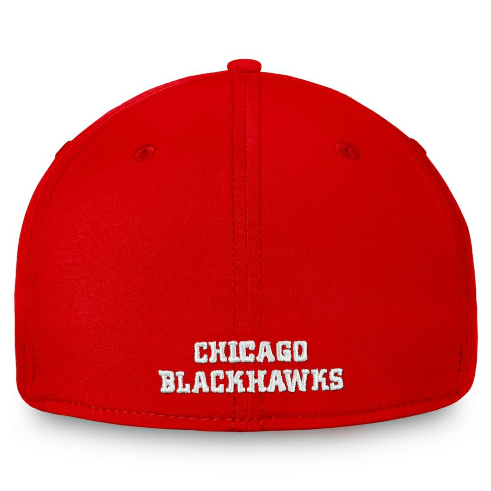 NHL Red Chicago Blackhawks Fanatics Core Primary Logo Flex Hat