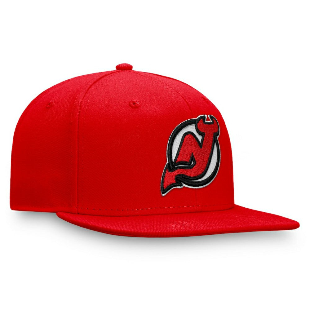 NHL Red New Jersey Devils Fanatics Primary Logo Snapback Hat