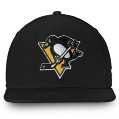 NHL Black Pittsburgh Penguins Fanatics Primary Logo Snapback Hat