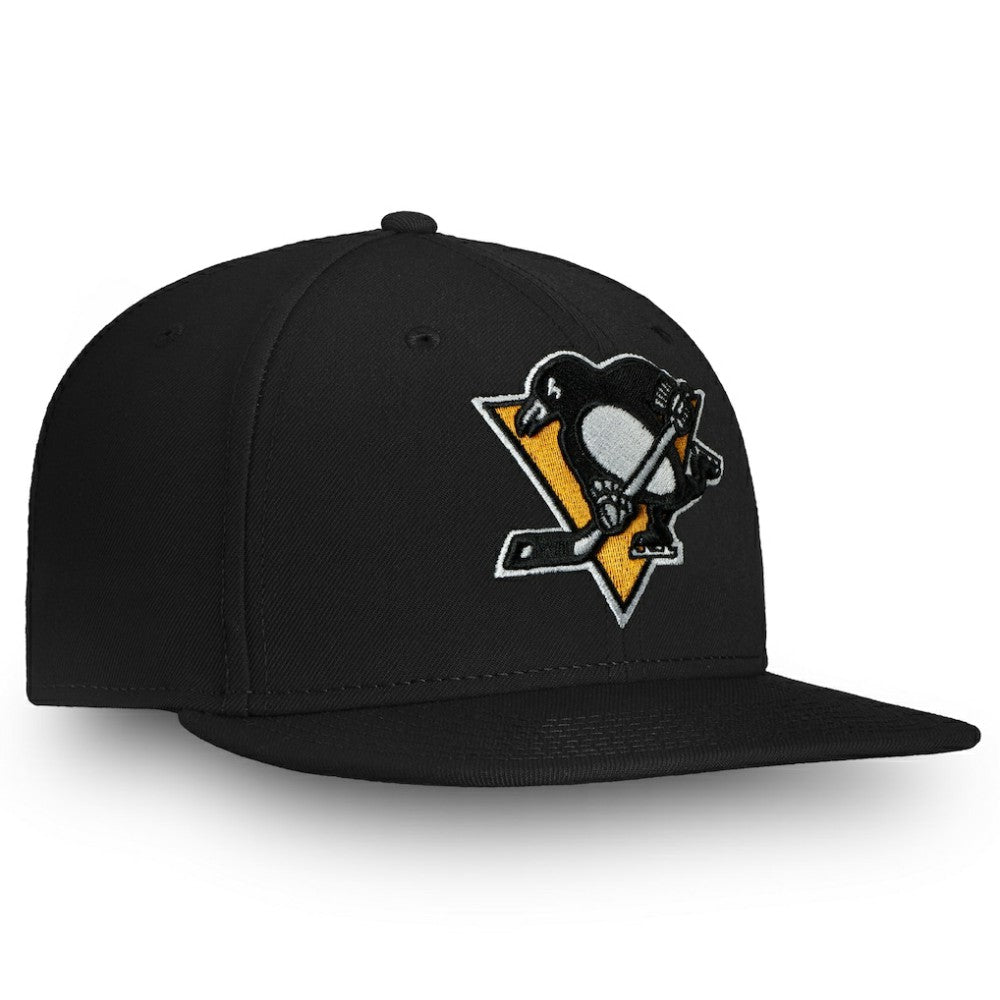 NHL Black Pittsburgh Penguins Fanatics Primary Logo Snapback Hat