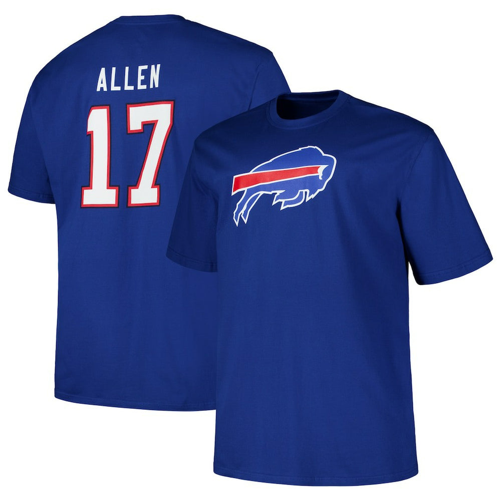 Josh Allen  Big & Tall Player Name & Number T-Shirt - Buffalo Bills
