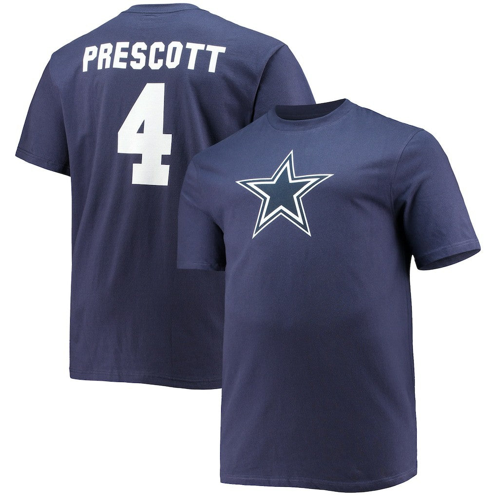 Dak Prescott  Big & Tall Player Name & Number T-Shirt - Dallas Cowboys