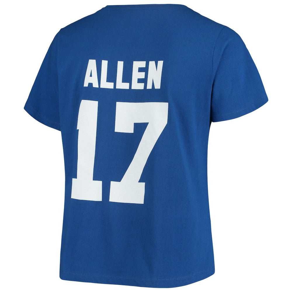 Josh Allen  Women's Plus Size Name & Number V-Neck T-Shirt - Buffalo Bills