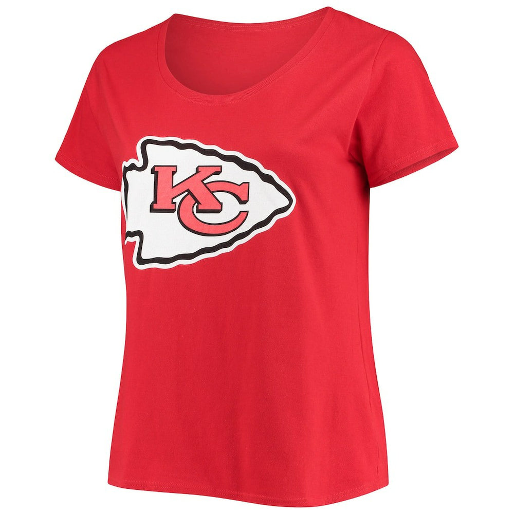 Travis Kelce  Women's Plus Size Fair Catch Name & Number Scoop Neck T-Shirt - Kansas City Chiefs