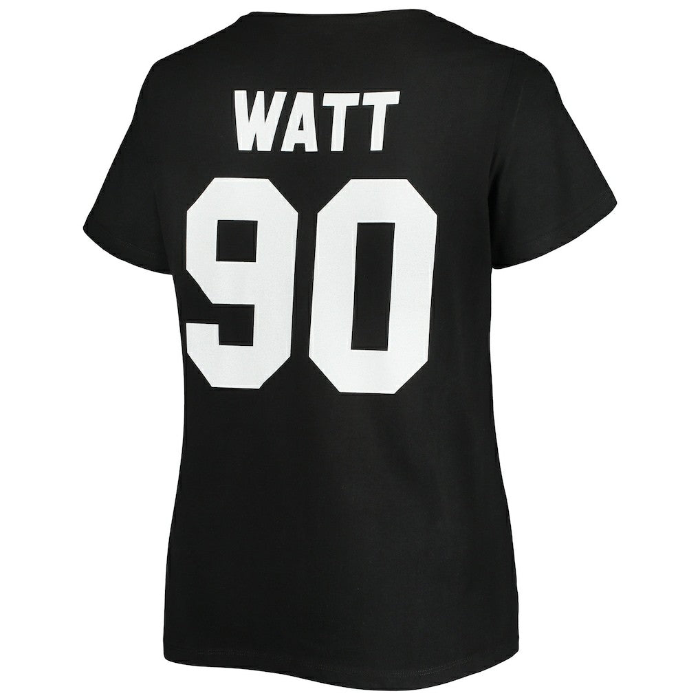 T.J. Watt  Women's Plus Size Name & Number V-Neck T-Shirt - Pittsburgh Steelers