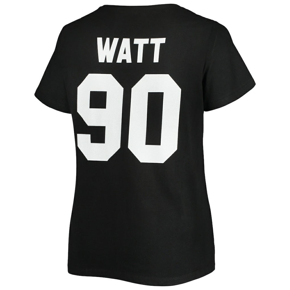 T.J. Watt  Women's Plus Size Name & Number V-Neck T-Shirt - Pittsburgh Steelers