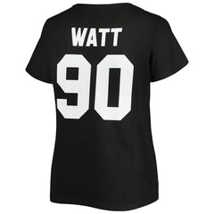 T.J. Watt  Women's Plus Size Name & Number V-Neck T-Shirt - Pittsburgh Steelers