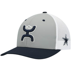HOOey Tri-Color H Trucker Snapback Hat - Dallas Cowboys