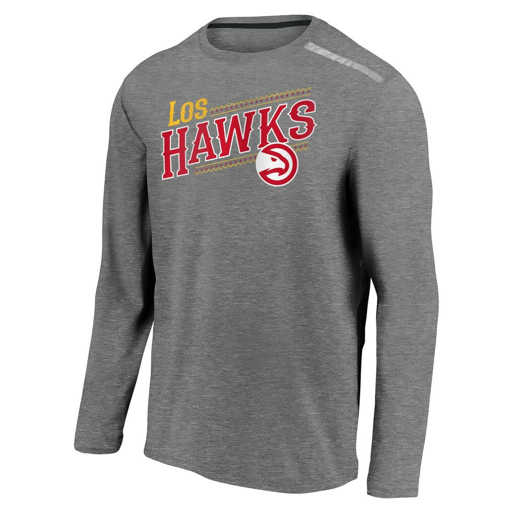 NBA Atlanta Hawks 2021 Noches Éne-Bé-A Authentic Shooting Long Sleeve T-Shirt