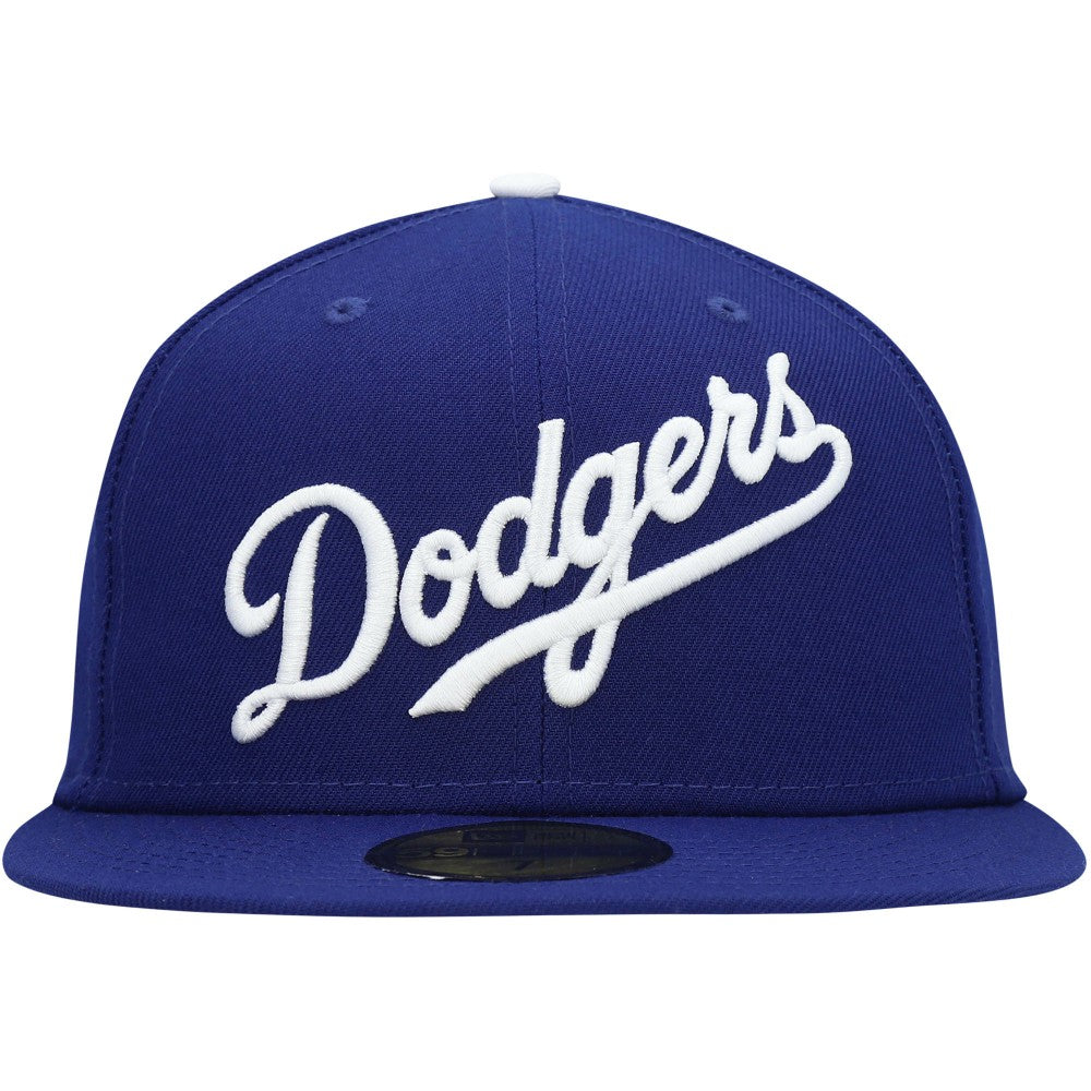 MLB Los Angeles Dodgers New Era White Logo 59FIFTY Fitted Hat