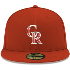 MLB Colorado Rockies New Era White Logo 59FIFTY Fitted Hat