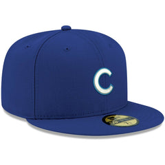 MLB Chicago Cubs New Era White Logo 59FIFTY Fitted Hat