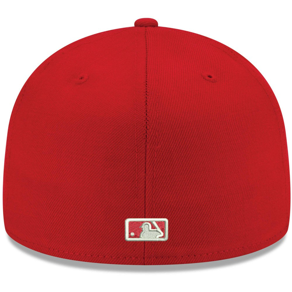 MLB Los Angeles Angels New Era White Logo 59FIFTY Fitted Hat