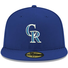 MLB Colorado Rockies New Era White Logo 59FIFTY Fitted Hat