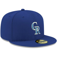 MLB Colorado Rockies New Era White Logo 59FIFTY Fitted Hat