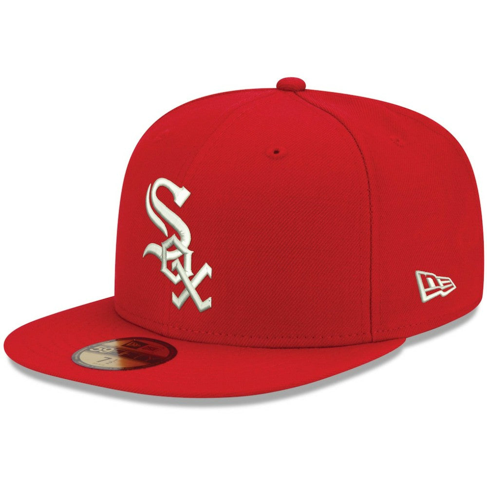 MLB Chicago White Sox New Era White Logo 59FIFTY Fitted Hat