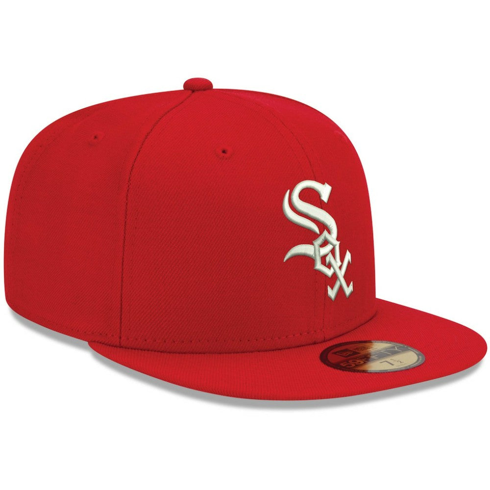 MLB Chicago White Sox New Era White Logo 59FIFTY Fitted Hat