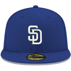 MLB San Diego Padres New Era White Logo 59FIFTY Fitted Hat