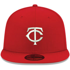MLB Minnesota Twins New Era White Logo 59FIFTY Fitted Hat