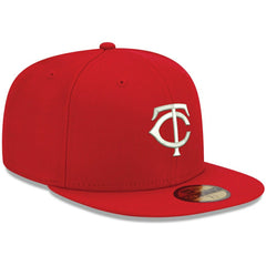 MLB Minnesota Twins New Era White Logo 59FIFTY Fitted Hat
