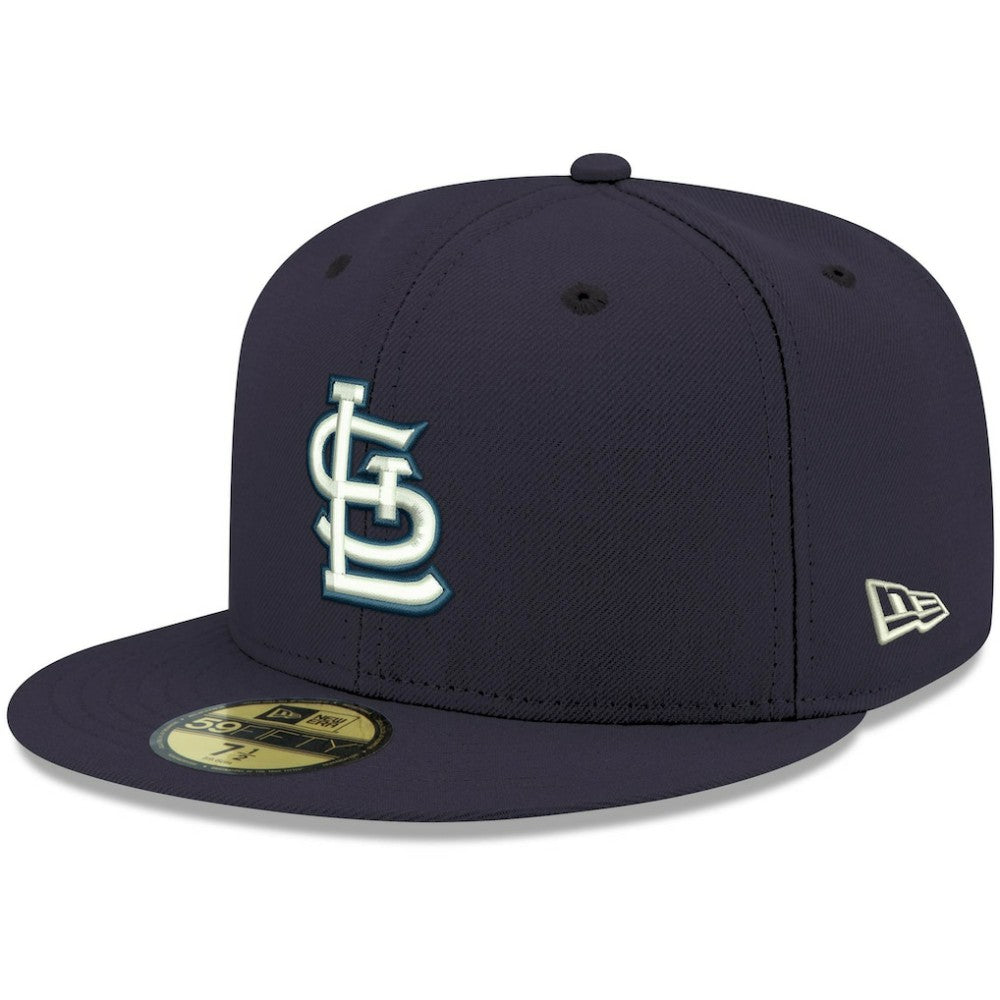 MLB St. Louis Cardinals New Era White Logo 59FIFTY Fitted Hat